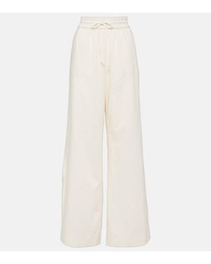 FRAME Pantalon ample en coton melange - Blanc