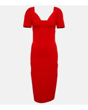 Roland Mouret Knit Jersey Midi Dress - Red