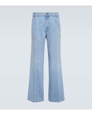 Miu Miu Jeans Anchos De Tiro Bajo - Azul