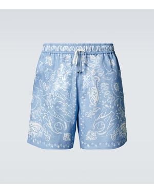 Amiri Shorts Bandana - Blu