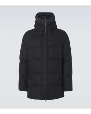 Herno Daunenjacke Aus Seide Und Kaschmir - Schwarz