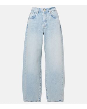 7 For All Mankind Mid-Rise Barrel Jeans Twisted Bonnie - Blau