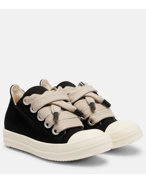 Rick Owens Jumbolace Canvas Sneakers - Black