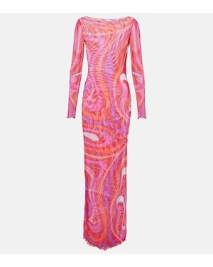 Emilio Pucci Maxikleid Marmo - Pink