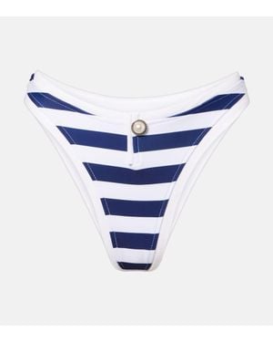 SAME Grace Striped Bikini Bottoms - Blue