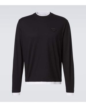Prada Cotton Jersey Sweatshirt - Blue
