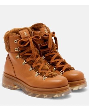 Bogner Bottines Swansea En Cuir Et Shearling - Marron