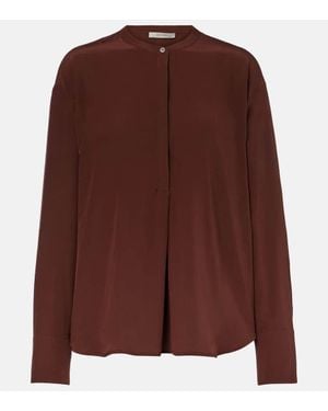 Asceno Remy Silk Crepe Shirt - Brown