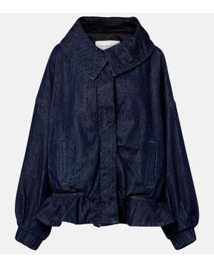 Dries Van Noten Jacke Aus Denim - Blau