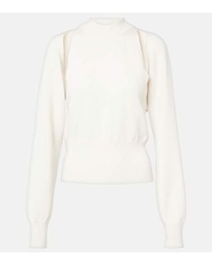 Alaïa Pullover Aus Wolle - Weiß