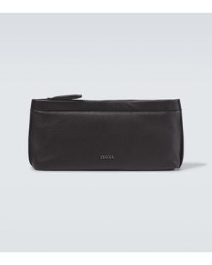 ZEGNA Kosmetiketui Secondskin Aus Leder - Schwarz