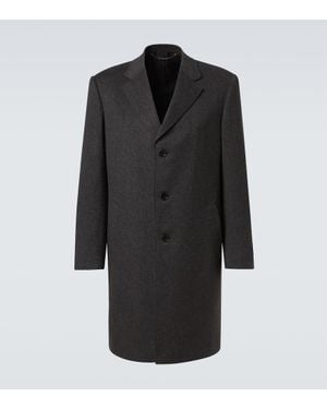 Canali Wool Overcoat - Black
