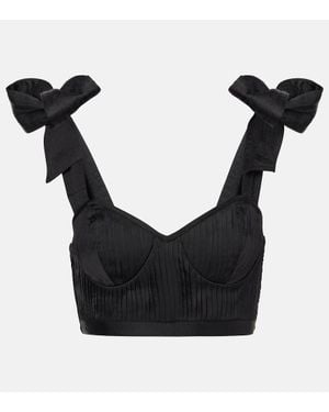 Poupette Carla Halterneck Crop Top - Black