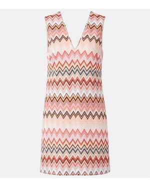 Missoni Zigzag Cotton-Blend Minidress - Red