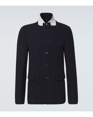 Dries Van Noten Blazer Aus Wolle - Blau