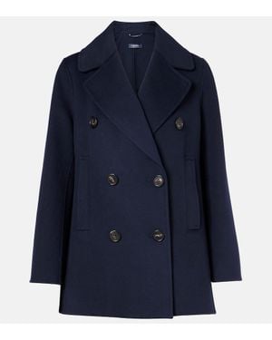 Max Mara Cabanjacke Caban Aus Schurwolle - Blau