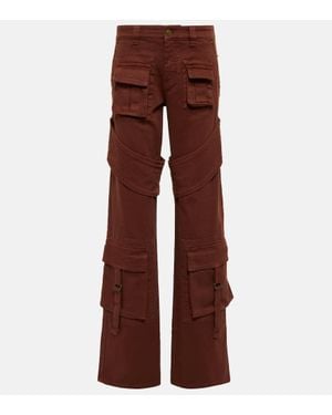 Blumarine Cotton Canvas Cargo Pants - Brown