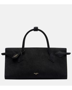 Alaïa Suede Tote Bag - Black