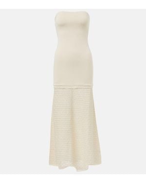 Posse Romy Crochet-Trimmed Maxi Dress - White