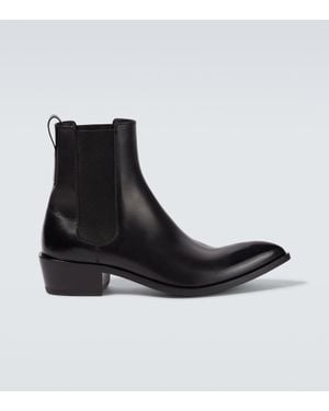 Tom Ford Leather Chelsea Boots - Black