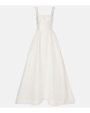 Rebecca Vallance Bridal Esther Brocade Gown - White