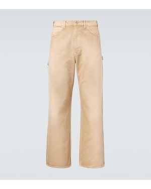 AURALEE Pantalones Rectos De Algodon De Tiro Medio - Neutro