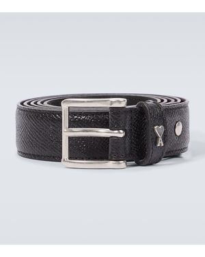 Ami Paris 25Mm Leather Belt - Black