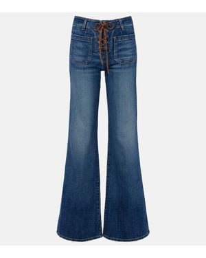 Nili Lotan Mid-Rise Flared Jeans Florence - Blau