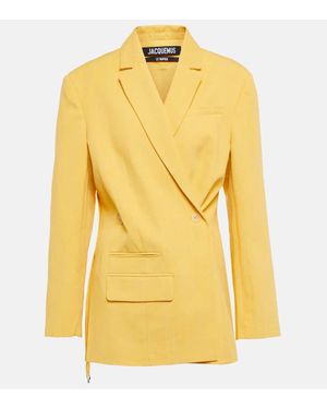Jacquemus Blazer aus einer leinenmischung - Gelb