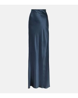The Sei Maxirock Aus Seidensatin - Blau