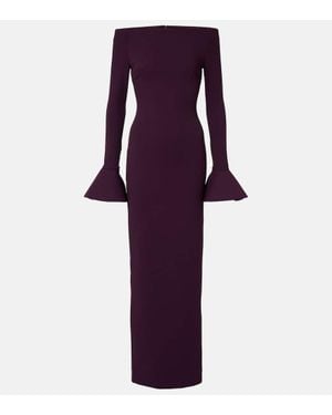 Solace London Anica Off-Shoulder Gown - Purple