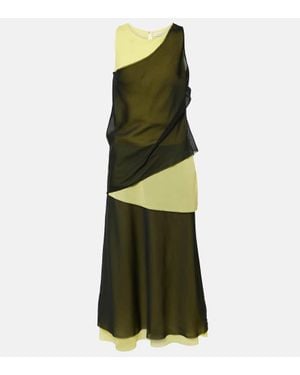JACQUES WEI Printed Midi Dress - Green