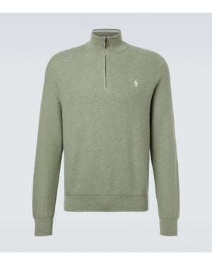 Polo Ralph Lauren Cotton Half-Zip Sweater - Green