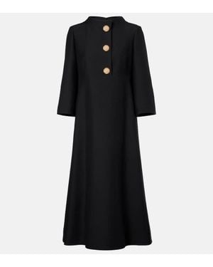 Valentino Midikleid Aus Crepe Couture - Schwarz