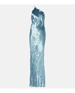 The Sei Asymmetric Velvet Gown - Blue