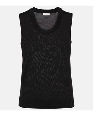 Saint Laurent Pullunder Aus Wolle - Schwarz