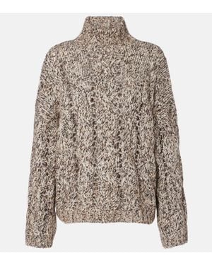Brunello Cucinelli Rollkragenpullover Aus Strick - Braun