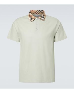 Burberry Polohemd Aus Baumwoll-Pique - Weiß
