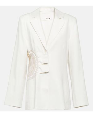 SIR. Blazer Atacama En Lin Melange - Blanc