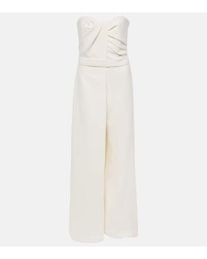 Safiyaa Bridal Remi Draped Jumpsuit - White