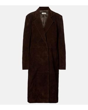 STAUD Sabine Suede Coat - Brown