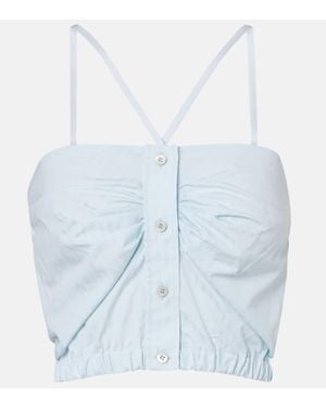 Prada Cotton Poplin Top - Blue
