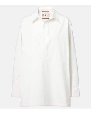 Plan C Oversize-Hemd - Weiß