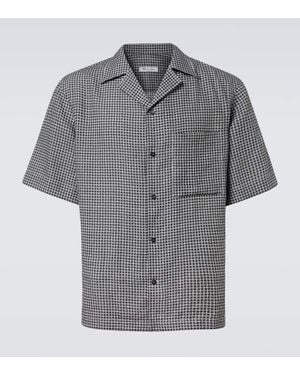 Loro Piana Checked Linen Shirt - Gray