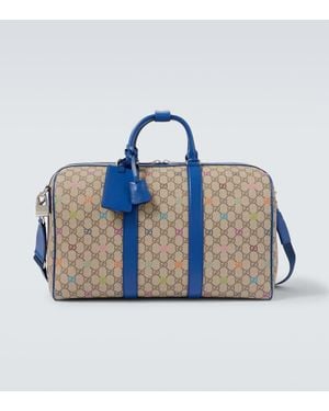 Gucci Gg Emblem Large Duffel Bag - Blue