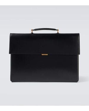 Saint Laurent Leather Briefcase - Black