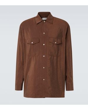 Lemaire Silk-Blend Shirt - Brown