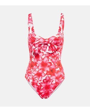 Alexandra Miro Carla Printed Swimsuit - Red