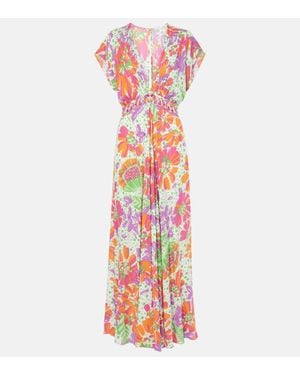 Poupette Cecile Floral Maxi Dress - White