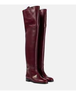 Gucci Leather Over-the-knee Boots - Red